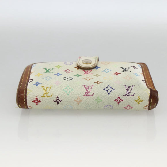 LOUIS VUITTON Multicolor Portefeuille Viennois Wallet White M92987 Auth BA11268