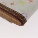 LOUIS VUITTON Multicolor Porte Monnaie Pla Coin Purse White M92657 Auth BA11269-15