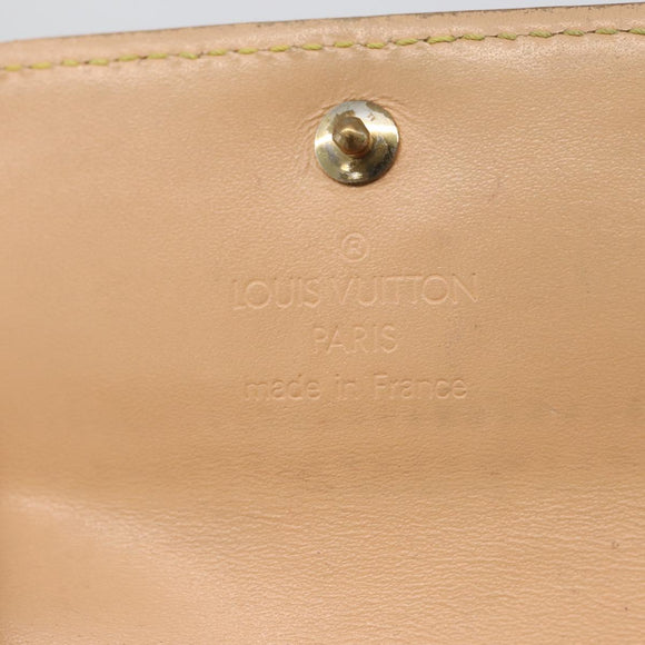LOUIS VUITTON Multicolor Porte Monnaie Pla Coin Purse White M92657 Auth BA11269