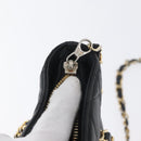 CHANEL Matelasse Chain Shoulder Bag Lamb Skin Black Gold CC Auth BA11274-10