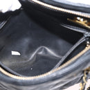 CHANEL Matelasse Chain Shoulder Bag Lamb Skin Black Gold CC Auth BA11274-22