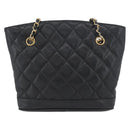 CHANEL Matelasse Chain Shoulder Bag Lamb Skin Black Gold CC Auth BA11274-2