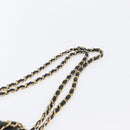 CHANEL Matelasse Chain Shoulder Bag Lamb Skin Black Gold CC Auth BA11274-14