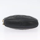 CHANEL Matelasse Chain Shoulder Bag Lamb Skin Black Gold CC Auth BA11274-5