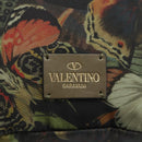 VALENTINO Backpack Nylon Khaki Champagne Gold Auth BA11275-17