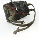 VALENTINO Backpack Nylon Khaki Champagne Gold Auth BA11275-7