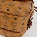 MCM Vicetos Logogram Shoulder Bag PVC Leather Brown Gold Auth BA11276-9