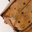 MCM Vicetos Logogram Shoulder Bag PVC Leather Brown Gold Auth BA11276-16