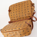 MCM Vicetos Logogram Shoulder Bag PVC Leather Brown Gold Auth BA11276-10