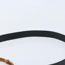 GUCCI Bamboo Shoulder Bag Leather 2way Black Gold 001 0166 1638 Auth BA11278-10