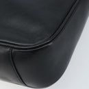 GUCCI Bamboo Shoulder Bag Leather 2way Black Gold 001 0166 1638 Auth BA11278-12