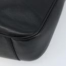 GUCCI Bamboo Shoulder Bag Leather 2way Black Gold 001 0166 1638 Auth BA11278-14