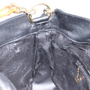 GUCCI Bamboo Shoulder Bag Leather 2way Black Gold 001 0166 1638 Auth BA11278-19