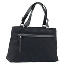 Salvatore Ferragamo Gancini Tote Bag Nylon Zwart Zilver Auth BA11280-1
