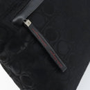 Salvatore Ferragamo Gancini Tote Bag Nylon Zwart Zilver Auth BA11280-14