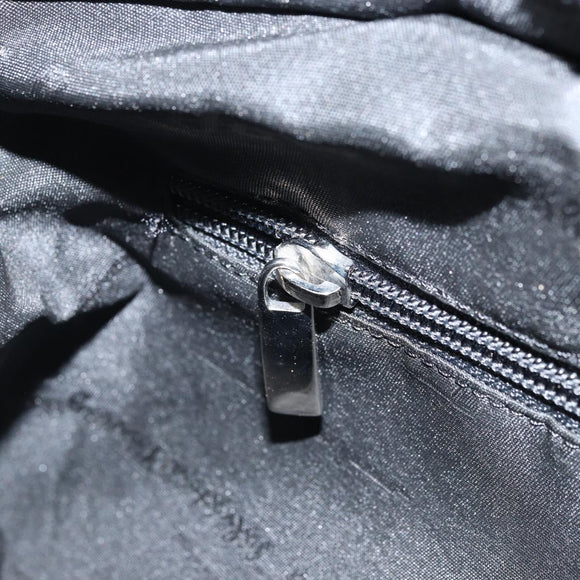 Salvatore Ferragamo Gancini Tote Bag Nylon Zwart Zilver Auth BA11280