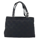 Salvatore Ferragamo Gancini Tote Bag Nylon Zwart Zilver Auth BA11280-3