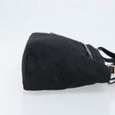 Salvatore Ferragamo Gancini Tote Bag Nylon Zwart Zilver Auth BA11280-4