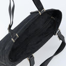 Salvatore Ferragamo Gancini Tote Bag Nylon Zwart Zilver Auth BA11280-6