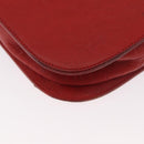 VALENTINO Shoulder Bag Leather Red Gold Auth BA11281-17