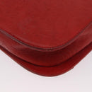 VALENTINO Shoulder Bag Leather Red Gold Auth BA11281-18