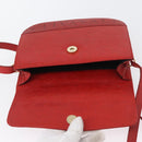 VALENTINO Shoulder Bag Leather Red Gold Auth BA11281-10