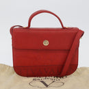 VALENTINO Shoulder Bag Leather Red Gold Auth BA11281-12