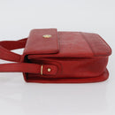 VALENTINO Shoulder Bag Leather Red Gold Auth BA11281-4