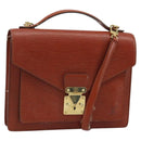 LOUIS VUITTON Epi Monceau 28 Handtasche Braun M52123 LV Auth BA11286-1
