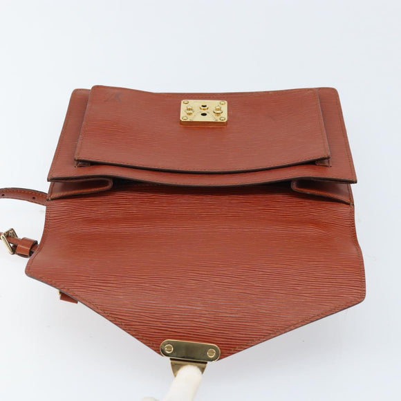 LOUIS VUITTON Epi Monceau 28 Handtasche Braun M52123 LV Auth BA11286
