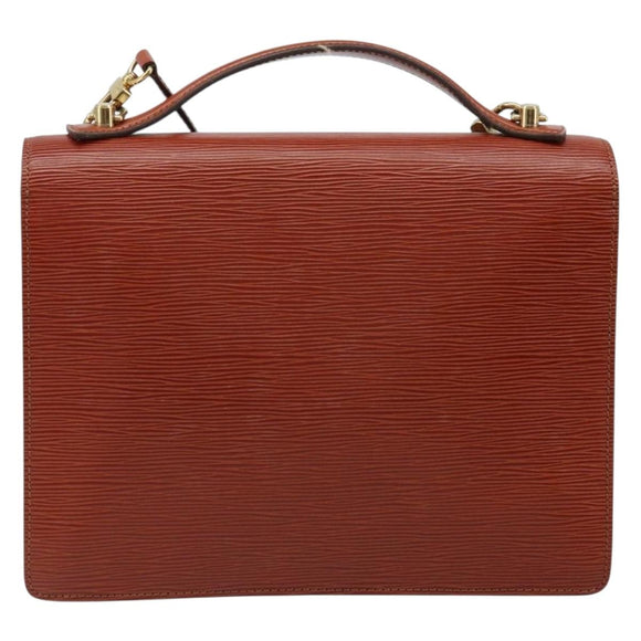 LOUIS VUITTON Epi Monceau 28 Handtasche Braun M52123 LV Auth BA11286