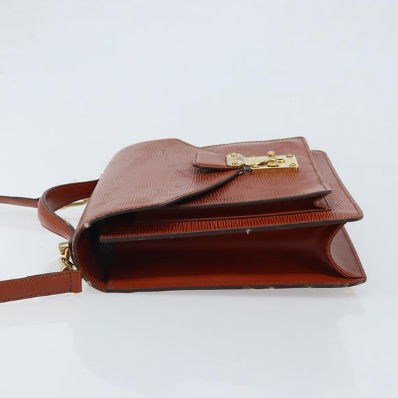 LOUIS VUITTON Epi Monceau 28 Handtasche Braun M52123 LV Auth BA11286