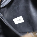 CHANEL COCO Mark Cosmetic Pouch Patent leather Black Gold CC Auth BA11290-20