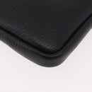 BURBERRY Phone Case Leather Black Gold Auth BA11293V-15