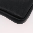 BURBERRY Phone Case Leather Black Gold Auth BA11293V-17