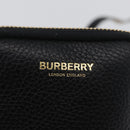 BURBERRY Phone Case Leather Black Gold Auth BA11293V-18