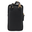 BURBERRY Phone Case Leather Black Gold Auth BA11293V-2