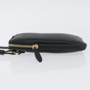 BURBERRY Phone Case Leather Black Gold Auth BA11293V-4