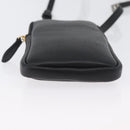 BURBERRY Phone Case Leather Black Gold Auth BA11293V-5