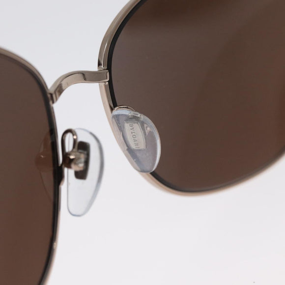 BVLGARI Sunglasses metal Brown 6066-B Auth BA11295V