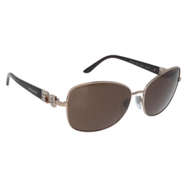 BVLGARI Sunglasses metal Brown 6066-B Auth BA11295V