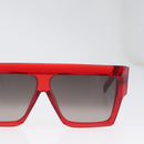 CELINE Sunglasses plastic Red Auth BA11298-4