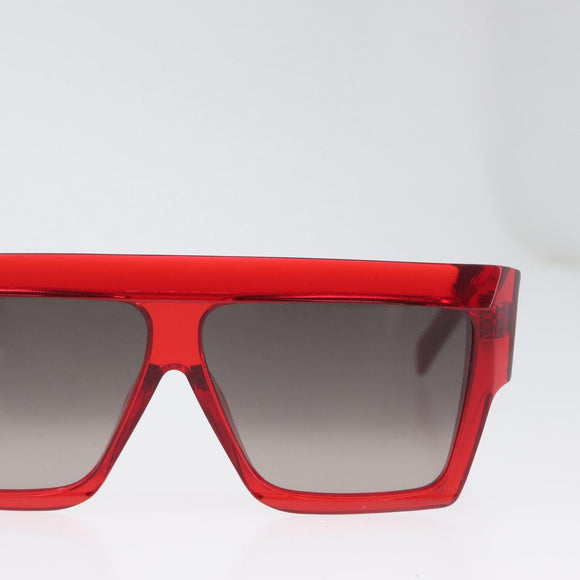 CELINE Sunglasses plastic Red Auth BA11298