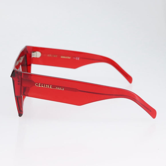 CELINE Sunglasses plastic Red Auth BA11298