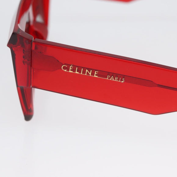 CELINE Sunglasses plastic Red Auth BA11298