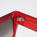 CELINE Sunglasses plastic Red Auth BA11298-8