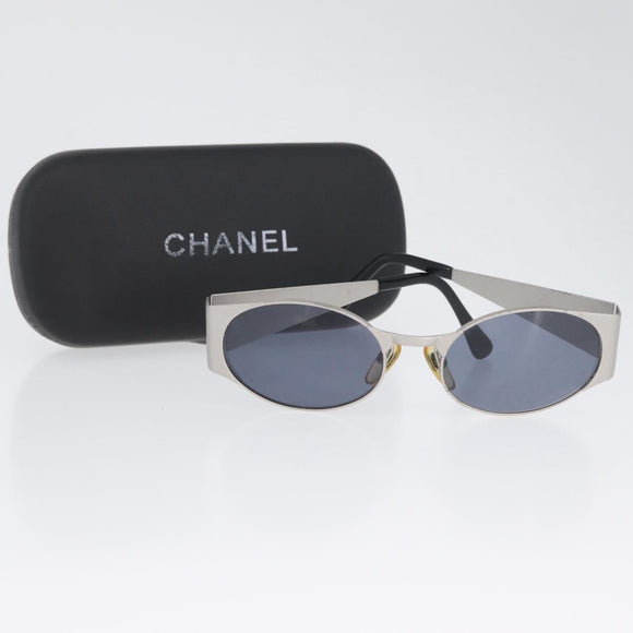CHANEL Zonnebril metaal Zilver 06926 45002 CC Auth BA11300