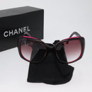 CHANEL COCO Mark Sonnenbrille Kunststoff Rot 5183-A CC Auth BA11304-12