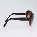 CHANEL COCO Mark Sonnenbrille Kunststoff Rot 5183-A CC Auth BA11304-5