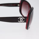 CHANEL COCO Mark Sonnenbrille Kunststoff Rot 5183-A CC Auth BA11304-6